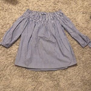 Off the shoulder striped top